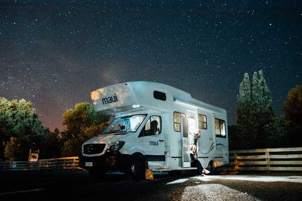 White Class C motorhome